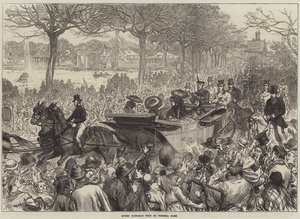 Kuningatar Victorian vierailu Victoria Parkissa tekijältä Arthur Hopkins