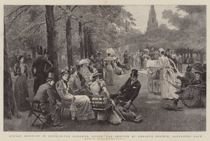 Sunnuntaiaamu Kensington Gardensissa Kristuksen kirkossa Lancaster Gaten jumalanpalveluksen jälkeen