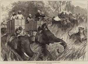 Walesin prinssi Tiger-ammunta Sir Jung Bahadoorin kanssa, kriittinen hetki tekijältä Arthur Hopkins