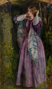 Amy, tutkimus "The Long Engagement", 1859 tekijältä Arthur Hughes