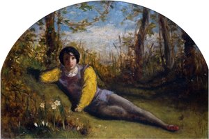 Nuori runoilija - Öljytutkimus, 1849. tekijältä Arthur Hughes