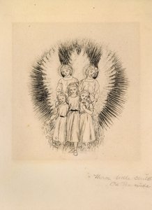 Kolme pientä lasta laajalla maan päällä, 1800-luvun loppu tekijältä Arthur Hughes