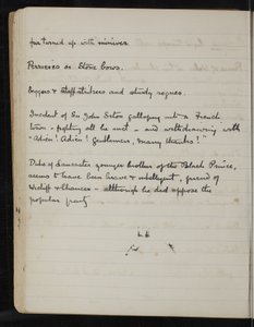 Sivu The White Companyn muistikirjasta, The Newberry Library Vault Folio Case MS 5116 no. 2 tekijältä Arthur Ignatius Conan Doyle