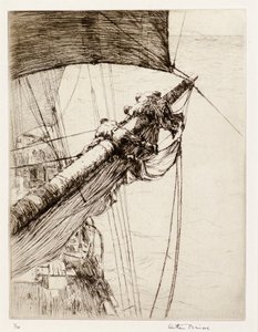 Aloft with Sails (etsaus) tekijältä Arthur John Briscoe