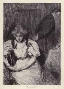Kun hän on yksin (litho)