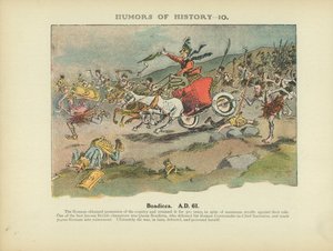 Boadicea. A.D. 61 (värilitografia). tekijältä Arthur Moreland