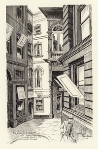 The George  Vulture George Yardilta, Lombard Street (litografia). tekijältä Arthur Moreland