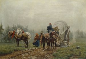 Rikkoutunut tavaravaunu, 1862 tekijältä Arthur Nikutowski