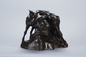 Puma kantava hirven ruho, n. 1900 (pronssi)