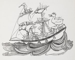 Hiirten miehistö ja ankka kapteeni. tekijältä Arthur Rackham
