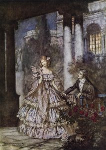 Mainos Colgaten Cashmere Bouquet -saippualle, joka voitti New Yorkin Art Directors Clubin palkinnon vuoden 1924 mainostaidenäyttelyssä tekijältä Arthur Rackham