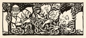 Becfola vaunuissaan elokuvasta The Wooing of Becfola in Irish Fairy TalesSee desc tekijältä Arthur Rackham
