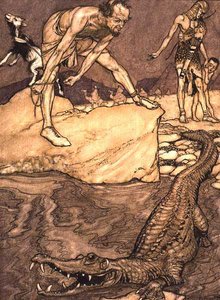 Krokotiili tekijältä Arthur Rackham