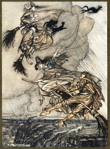 Hei! Savupiippu ylös, neiti! Hei, perässäsi!, The Ingoldsby Legends, pub. 1907 tekijältä Arthur Rackham