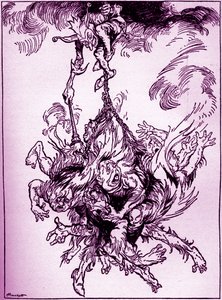 Edgar Allan Poen "Hop-Frog". tekijältä Arthur Rackham