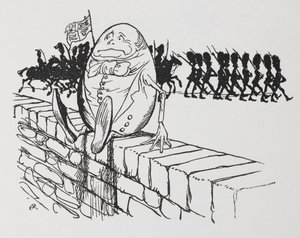 Humpty Dumpty stătea pe un perete.finlandez tekijältä Arthur Rackham