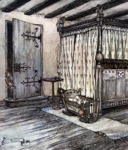 Arthur RACKHAMin (1867-1939) kuvitus William SHAKESPEAREN kesäyön unelmaan tekijältä Arthur Rackham