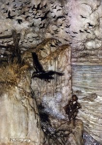 Arthur RACKHAMin (1867-1939) kuvitus William SHAKESPEAREN kesäyön unelmaan tekijältä Arthur Rackham