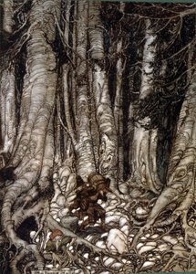 Arthur Rakhamin kuvitus Rip Van Winklesta, amerikkalaisen kirjailijan Washington Irvingin novellista, joka julkaistiin ensimmäisen kerran vuonna 1819 tekijältä Arthur Rackham
