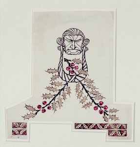 Kuvitus Charles Dickensin joululaululle, painos julkaistu 1915 (kynä ja muste seepialla ja wc paperilla) tekijältä Arthur Rackham
