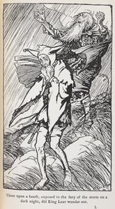 Ilustração do Rei Lear.finnish tekijältä Arthur Rackham