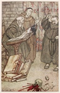 Kuva Rheimsin Jackdawista, 1907 tekijältä Arthur Rackham