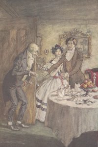 "Se olen minä, setäsi Scrooge" tekijältä Arthur Rackham
