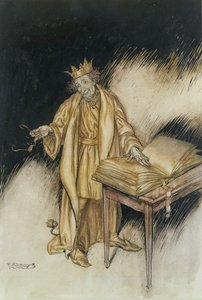 King Midas (kynä ja muste ja wc paperilla) tekijältä Arthur Rackham