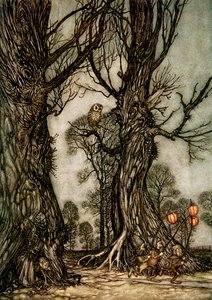 Peter Pan Kensington Gardensissa tekijältä Arthur Rackham