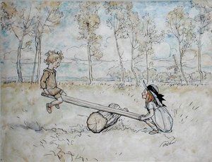 Katso, Saw, Margery Daw tekijältä Arthur Rackham