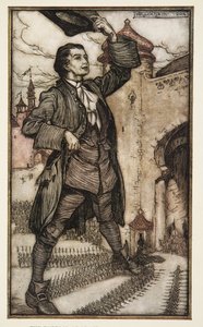 Lilliputin keisari arvioi joukkojaan Jonathon Swiftin (1667 - 1745) teoksesta Gulliver