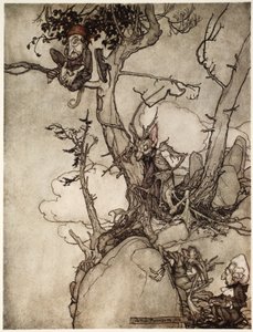 Kaatsberg- tai Catskill-vuoret ovat aina olleet alue, joka on täynnä tarinoita. Rip Van Winkle, Washington Irving, pubi. 1910 tekijältä Arthur Rackham