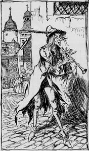 Hamelinin Pied Piper, 1934 tekijältä Arthur Rackham