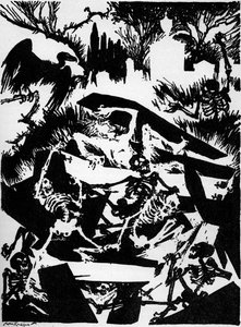 Edgar Allan Poen "Ennenaikainen hautaaminen". tekijältä Arthur Rackham