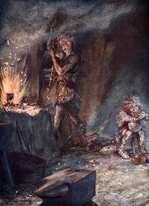 "Nothungin takominen", 1924. tekijältä Arthur Rackham