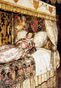 Nukkuva prinsessa, Arthur Rackhamin kuvitus Charles Perraultin tarinaan "Sleeping Beauty" tekijältä Arthur Rackham