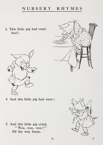 Tämä pieni sika meni markkinoille - lastenloru. tekijältä Arthur Rackham