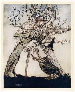 Minun puuni! Oi minun puuni! Oletko nähnyt tuhma pikku piikani? Englannin satujen pubista. 1922 tekijältä Arthur Rackham