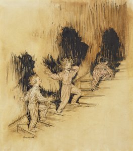 Twas the Night Before Christmas, kuvitus teoksesta The Night Before Christmas, kirjoittanut Clement C. Moore, 1931 (kynä ja muste & wc paperilla) tekijältä Arthur Rackham
