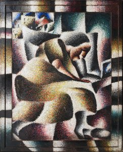 Nainen lukemassa, 1920.