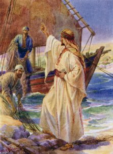 Jeesus kutsuu Pietaria ja Andreasta (väri litho)