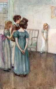 Jane Austenin kuvitus Northanger Abbeysta tekijältä Arthur Wallis Mills