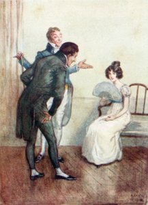 Jane Austenin kuvitus Northanger Abbeysta tekijältä Arthur Wallis Mills