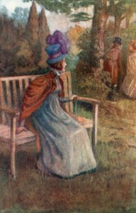 Jane Austenin kuvitus Northanger Abbeysta tekijältä Arthur Wallis Mills
