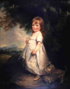 Neiti Anderson koiransa kanssa, n. 1810