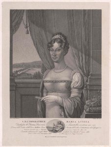 Itävallan arkkiherttuatar (1791-1847) Maria Louisa tekijältä Artist Unknown