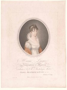 Itävalta-Modenan arkkiherttuatar Maria Luisa tekijältä Artist Unknown