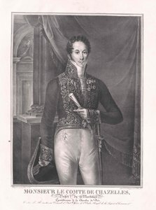 Augustin-Jean-Baptiste-Louis-Marie Comte Chazelles tekijältä Artist Unknown