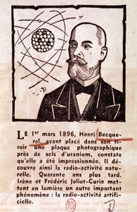BECQUEREL Antoine Henri Ranskalainen insinööri, fyysikko, Nobel-palkittu: Muotokuva (piirustus) tekijältä Artist Unknown