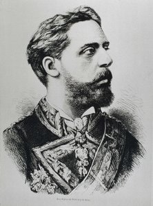 CARLOS VII, Carlos Maria de los Dolores de Borbon y Austria-Este (1848-1909). Karlisti pyrki Espanjan valtaistuimelle nimellä Carlos VII. Espanja. Karlisti. Kaarle VII, karlistien kruununhakija. Julkaistu julkaisussa "La ilustracion Espanola y Americana".  tekijältä Artist Unknown